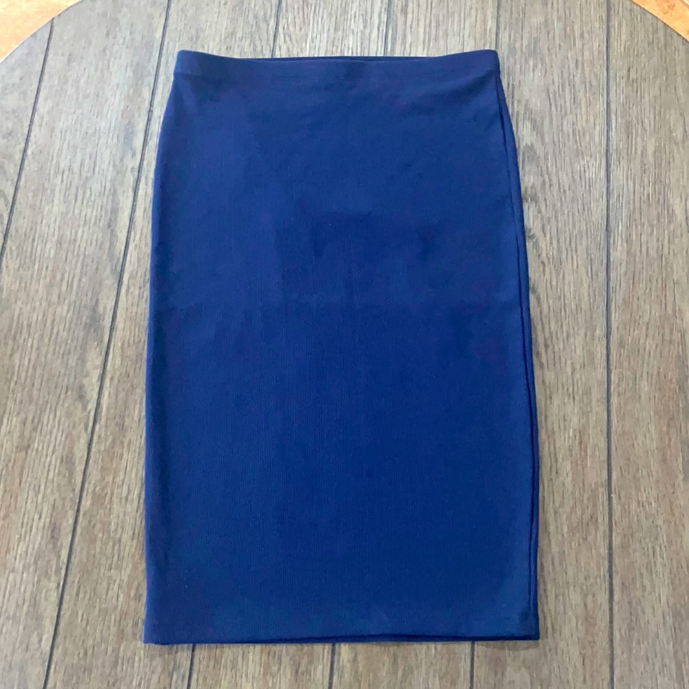 Forever 21 Navy Blue Pencil Shirt